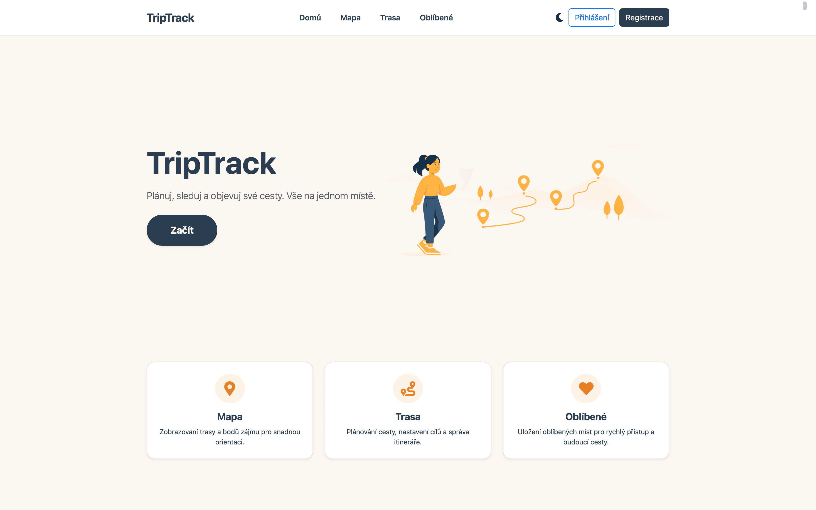 Trip Track aplikace